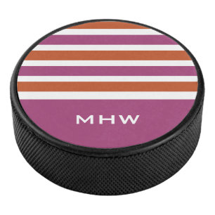 Streifen Muster kundenspezifischer monogramm Hocke Eishockey Puck