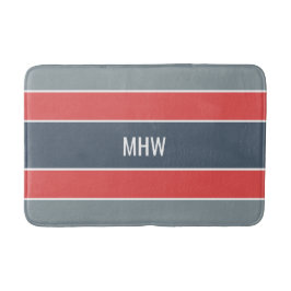 Streifen Muster Maßgeschneiderte Monogramm-Badmatt Badematte
