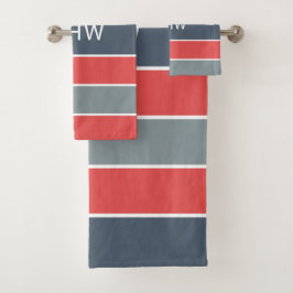 Streifen Muster Set für Monogramm Handtuchhalter