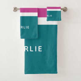 Streifen Muster Set für Monogramm Handtuchhalter