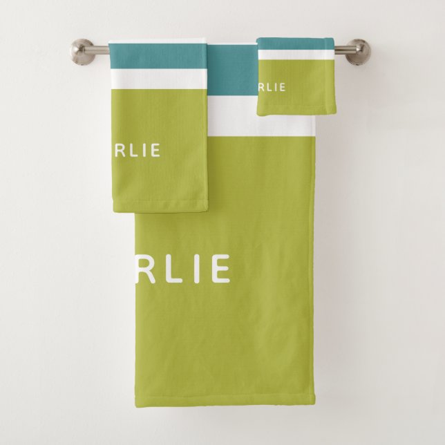 Streifen Muster Set für Monogramm Handtuchhalter (Insitu)