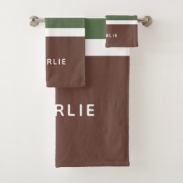 Streifen Muster Set für Monogramm Handtuchhalter