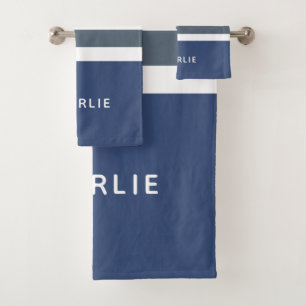 Streifen Muster Set für Monogramm Handtuchhalter