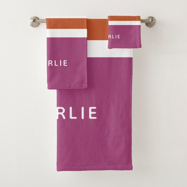 Streifen Muster Set für Monogramm Handtuchhalter (Insitu)