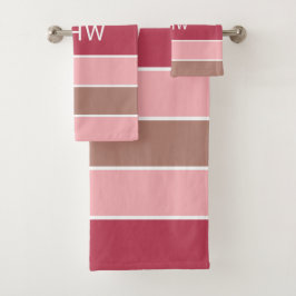 Streifen Muster Set für Monogramm Handtuchhalter