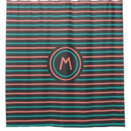 Streifen Muster Sonderduschvorhang für Monogramm Duschvorhang