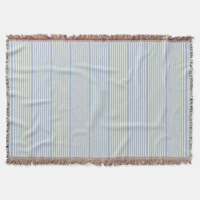 Streifen Muster zwei Töne blaue Creme Decke (Vorderseite)