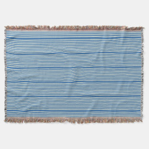 Streifen Muster zwei Töne blaue Creme Decke