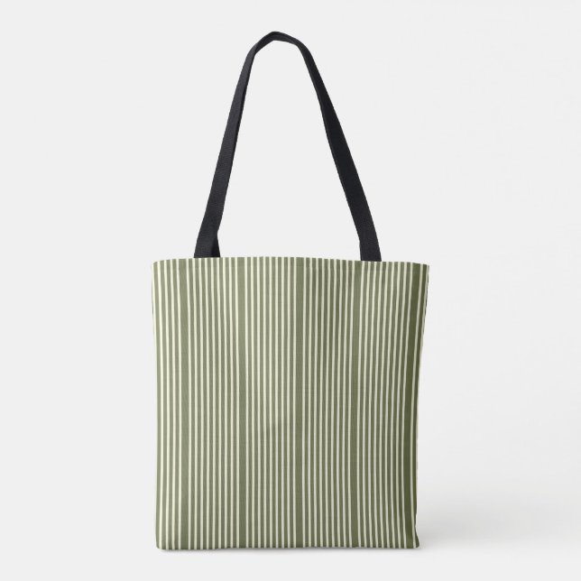 Streifen Muster zwei Töne grün Creme Tasche (Rückseite)