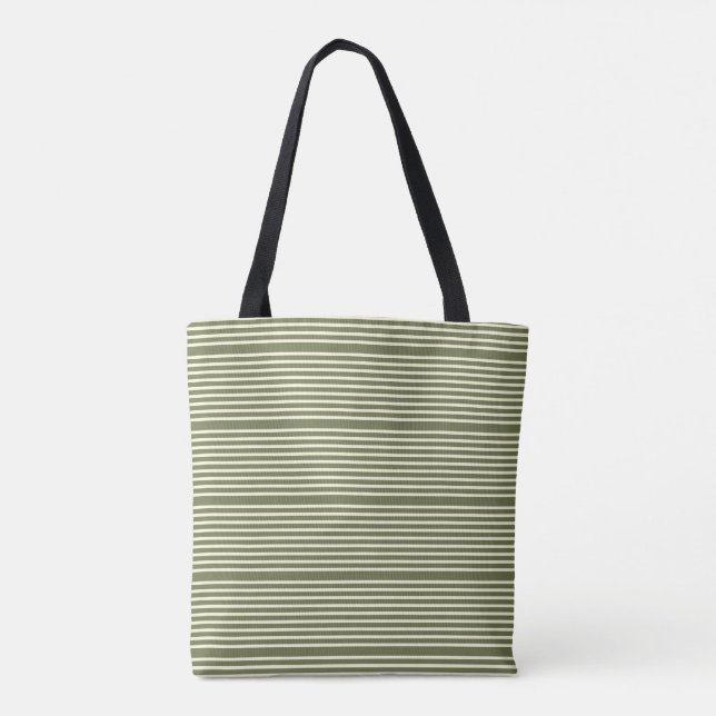 Streifen Muster zwei Töne grün Creme Tasche (Rückseite)