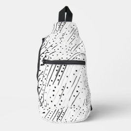 Streifen oder Polka-Punkte, schwarz, weiß, grau Crossbody Bag