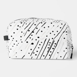 Streifen oder Polka-Punkte, schwarz, weiß, grau Waschbeutel