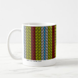 Streifen - olivgrüner Ziegelstein - Tasse