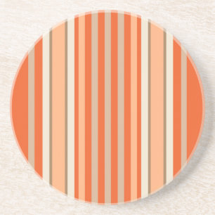 Streifen - Orange & Tan Untersetzer