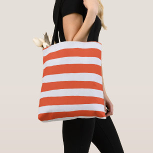 Streifen - orange und weiß tasche