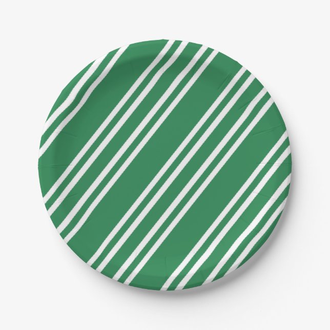 Streifen Pappteller (Vorderseite)