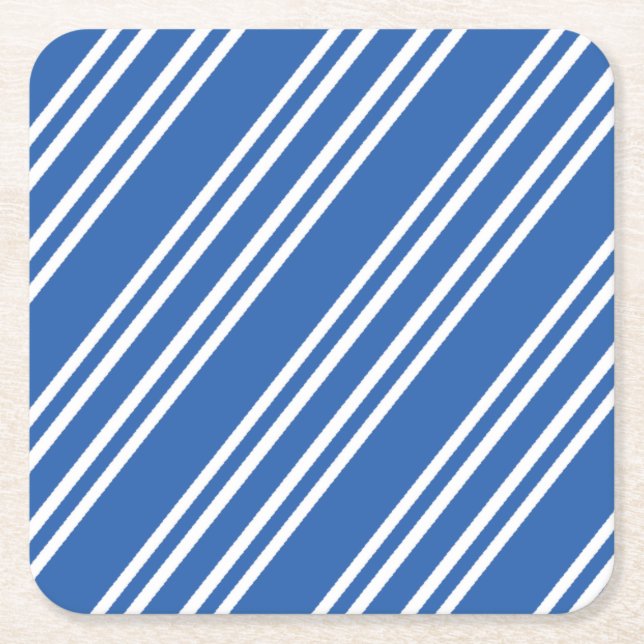 Streifen Rechteckiger Pappuntersetzer (Vorderseite)