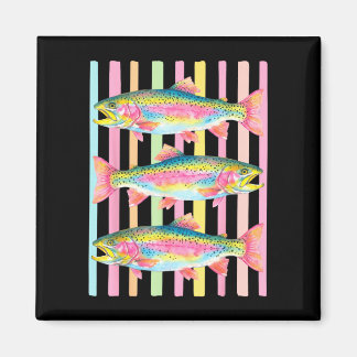 Streifen Regenbogenforelle Angeln Outdoor Fisch So Magnet