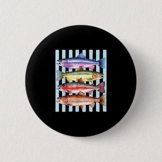 Streifen Regenbogenforellen-Angeln Outdoor-Fisch S Button