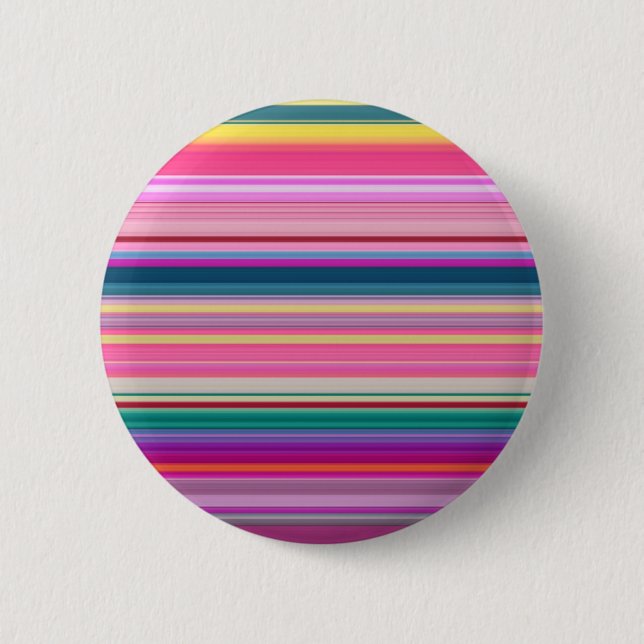 Streifen Retro multicolors Button (Vorderseite)