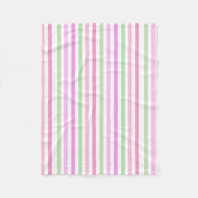 Streifen, rosa, grün fleecedecke (Vorderseite)