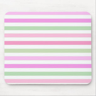 Streifen, rosa, grün mousepad