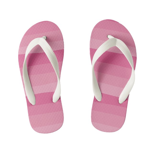 Streifen - rosa kinderbadesandalen (Fußbett)