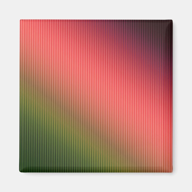 Streifen, rot , grün , Gradientenwurf Kissen Magnet (Vorne)