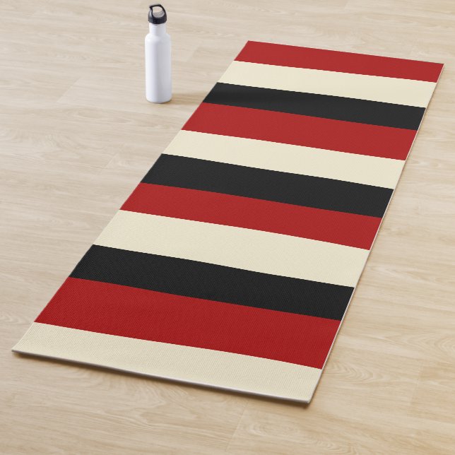Streifen - Rot und Creme Yogamatte (Beispiel)