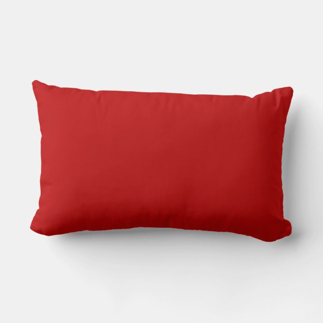 Streifen Rot und Weiß Reversable Solid Lendenkissen (Rückseite)