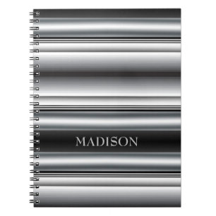 Streifen schwarz/grau notizblock