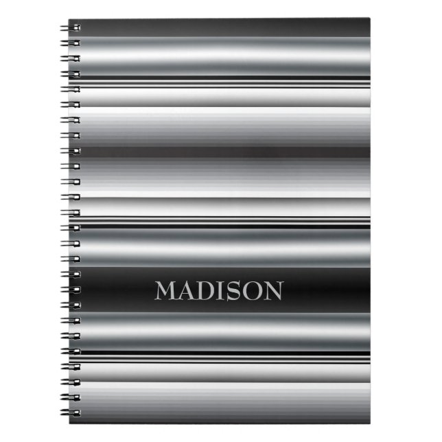 Streifen schwarz/grau notizblock (Vorderseite)