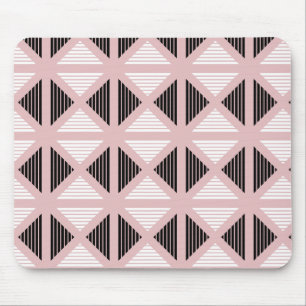 Streifen schwarz und rosa mousepad
