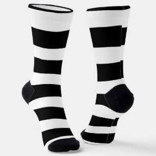 Streifen - Schwarz/Weiß Socken
