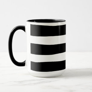 Streifen - Schwarz/Weiß Tasse