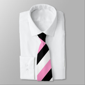 Streifen schwarz, weiß und rosa krawatte