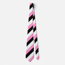 Streifen schwarz, weiß und rosa krawatte