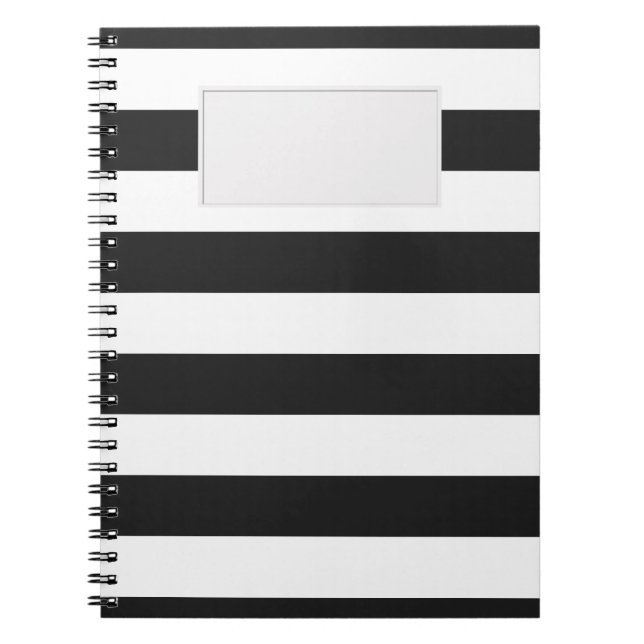 STREIFEN Schwarzes auf irgendeiner Farbe Notizblock (Vorderseite)