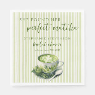 Streifen Sie fand ihren perfekten Matcha-Junggesel Serviette
