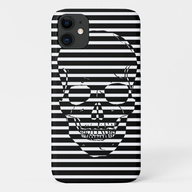 Streifen Skull Case-Mate iPhone Hülle (Rückseite)