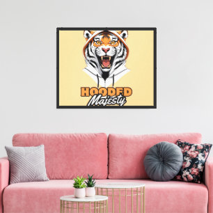 Streifen   Städtische Tiger-Design Leinwanddruck