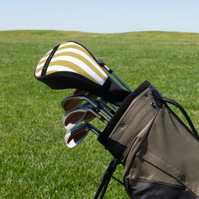 Streifen, Streifen, Linien, Ihr Name Golf Headcover (In SItu)