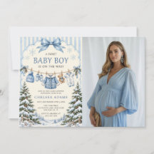 Streifen Süßer Teddybär Baby Shower Party Foto