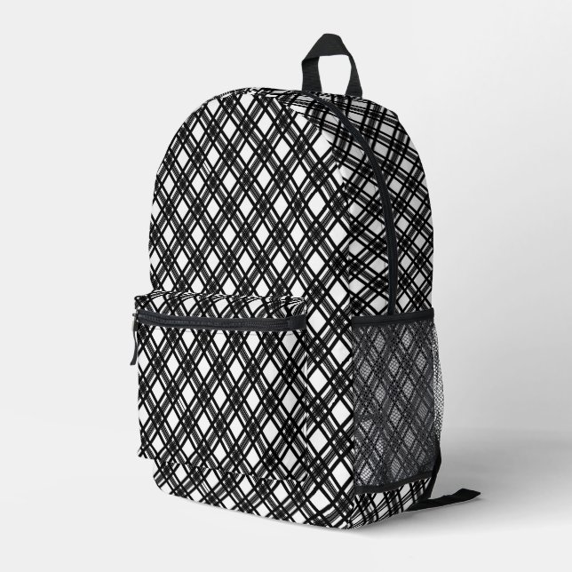Streifen Textur Bedruckter Rucksack (Rückseitige Ecke Rechts)