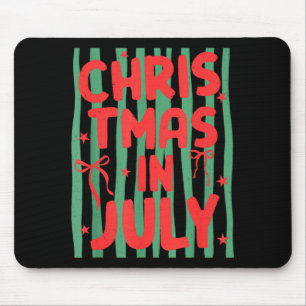 Streifen tropischer Sommer Weihnachten im Juli Mäd Mousepad