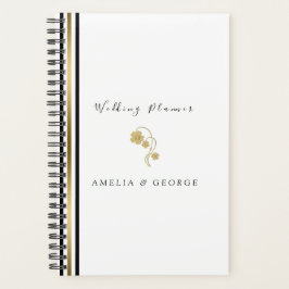 Streifen und Blume aus Gold Planer