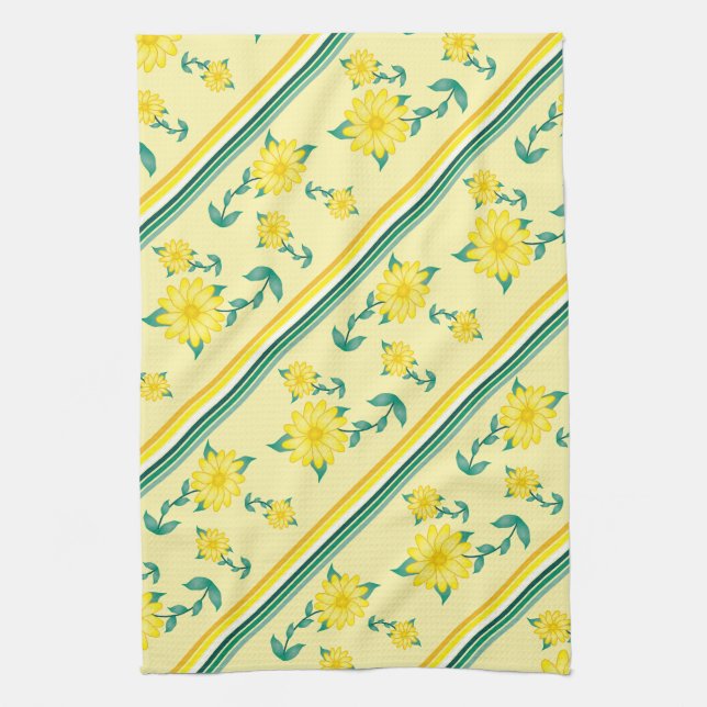 Streifen und Blume Handtuch (Vertikal)