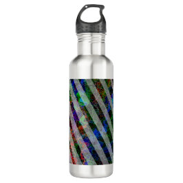 Streifen und farbenfrohe Kratzer und Linien Edelstahlflasche