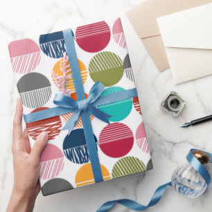 Streifen und Feststoffe Geschenkpapier