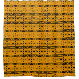 Streifen und geometrische Formen, schwarz Duschvorhang